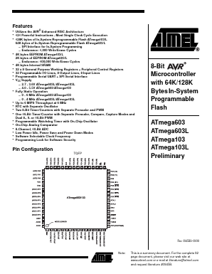 ATMEGA603L-4AI image