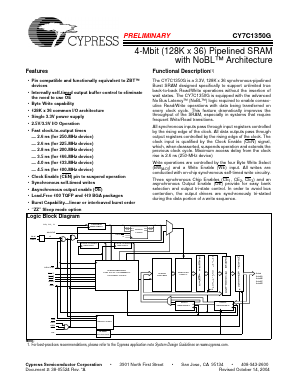 CY7C1350G-225AXC image