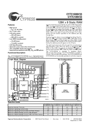 CY7C1009V33 image