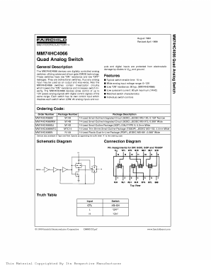 MM74HC4066CW image