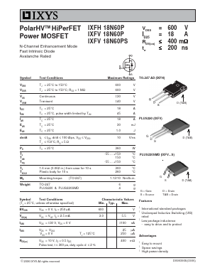 IXFH18N60P image