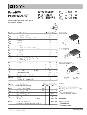 IXTQ18N60P image