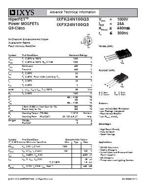 IXFK24N100Q3 image