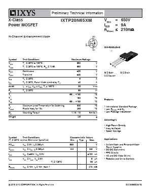 IXTP20N65XM image