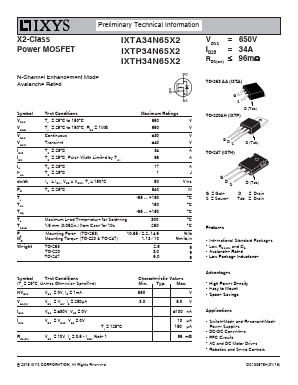 IXTA34N65X2 image