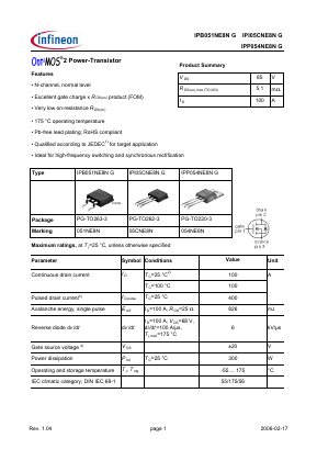 IPB051NE8NG image