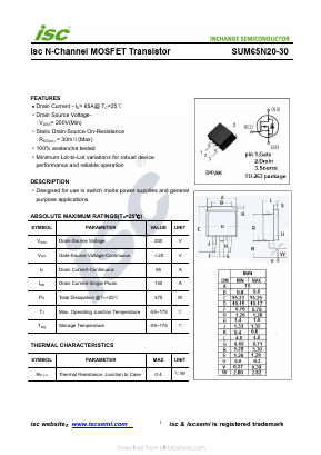 SUM65N20-30 image