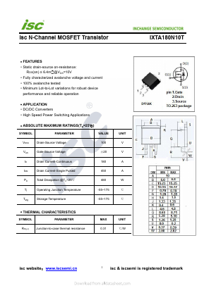 IXTA180N10T image