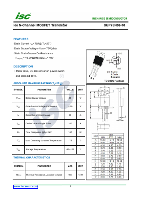 SUP75N08-10 image