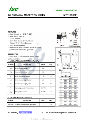 MTD10N08E image