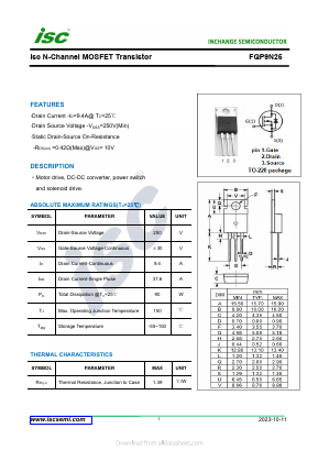 FQP9N25 image