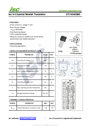 STI16N65M5 image