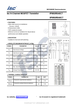 IPW60R040C7 image