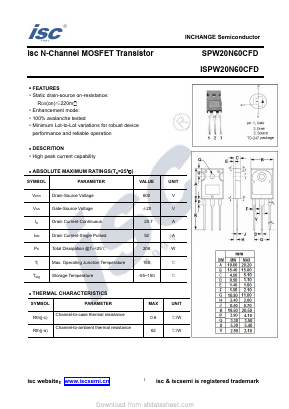 SPW20N60CFD image