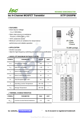 IXTP12N50PM image