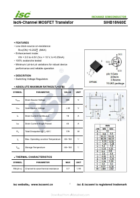 SIHB18N60E image