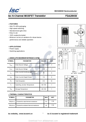 FDA28N50 image