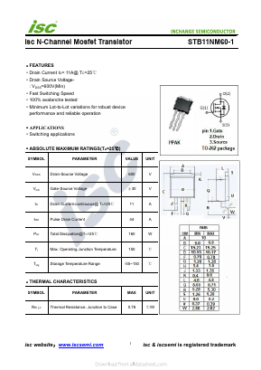 STB11NM60-1 image