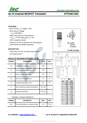 STF5NK100Z image