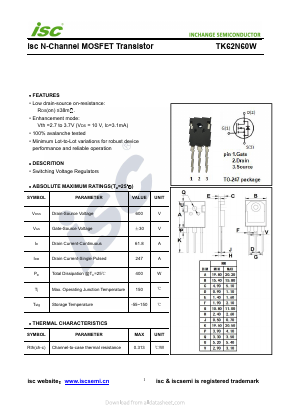 TK62N60W image