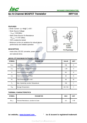 IRFF130 image