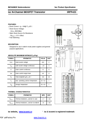 IRFP453 image