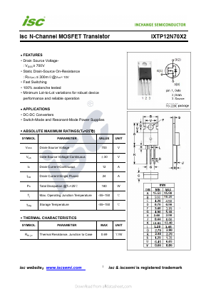 IXTP12N70X2 image