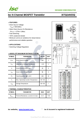 IXTQ24N55Q image