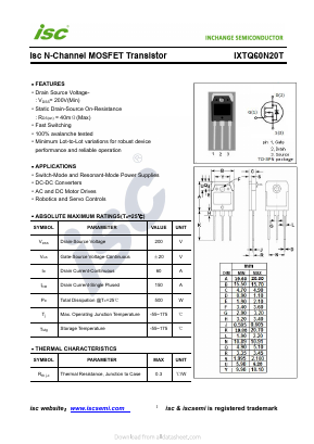 IXTQ60N20T image