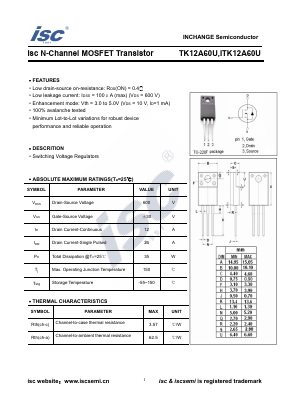 TK12A60U image