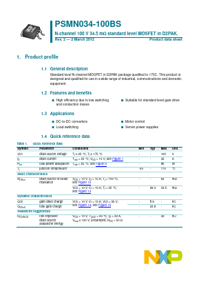 PSMN034-100BS image