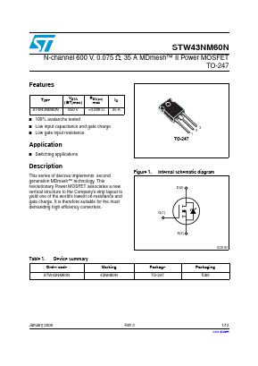 STW43NM50N image