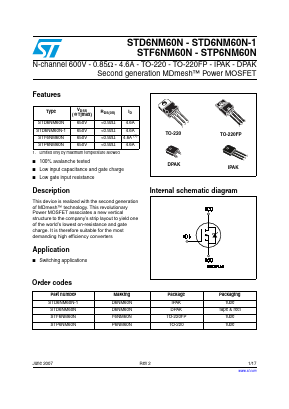 STD6NM60N-1 image