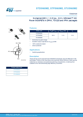 STD5N60M2 image