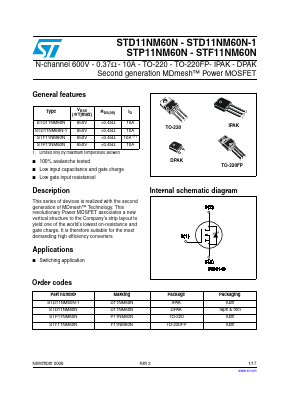 STD11NM60N image