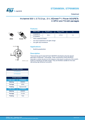 STP8NM50N image