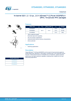 STD4N52K3 image