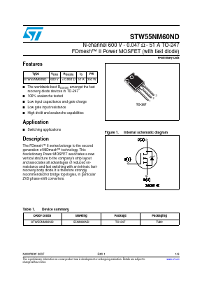 STW55NM60ND image