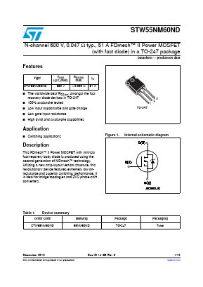 STW55NM60ND image