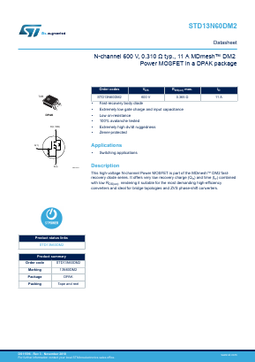 STD13N60DM2 image