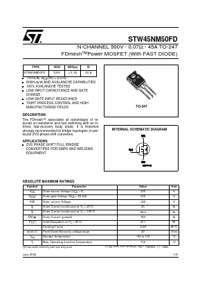 STW45NM50FD image