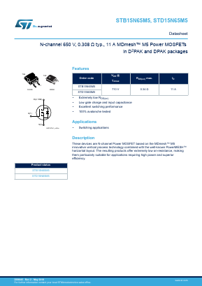 STD15N65M5 image