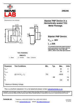 2N6286 image