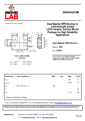 2N2484ADCSM image