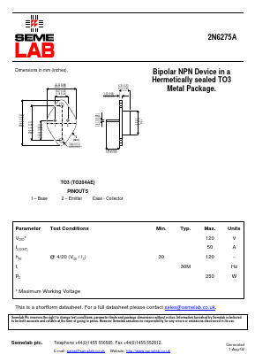 2N6275A image