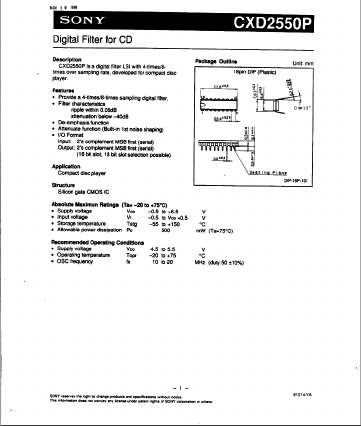 CXD2550P image