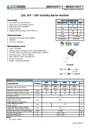 MBR2545CT-Y image