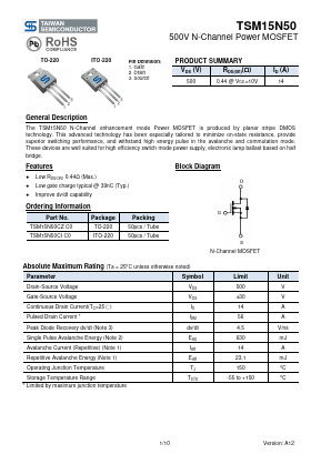 TSM15N50 image