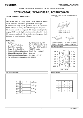 TC74HC00AP image