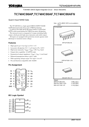 TC74HC00AP image